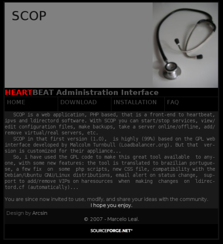 SCOP - Heartbeat Administration Interface